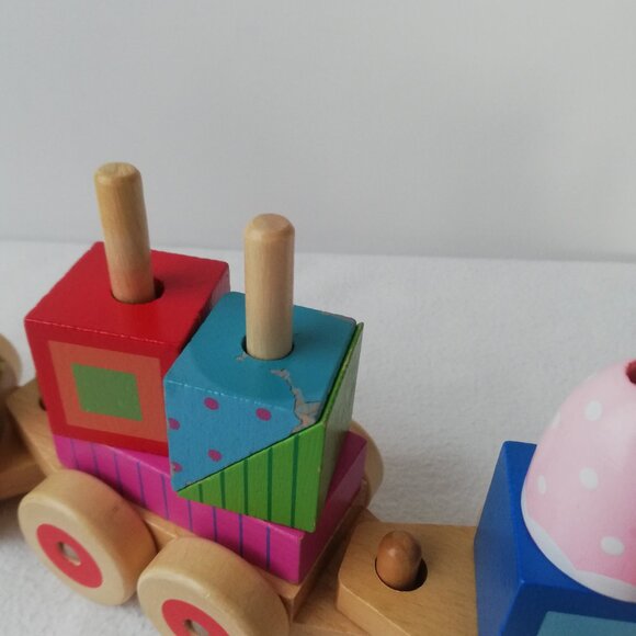 Mellissa & Doug Wooden Stacking Train Toy - Picture 3 of 6